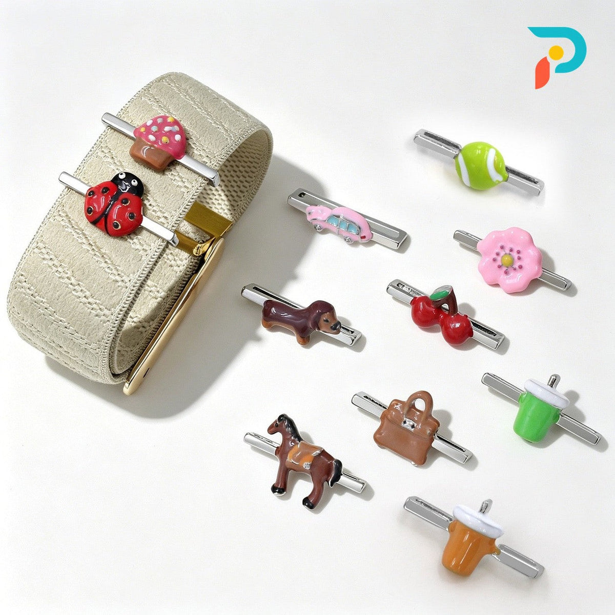 Brown Cup Charm — Silver