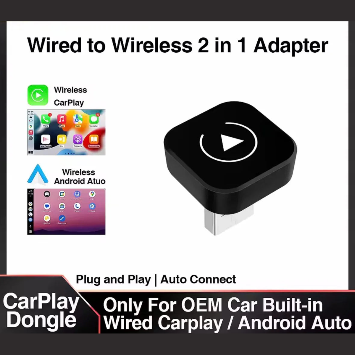 2in1 Wireless CarPlay Adapter