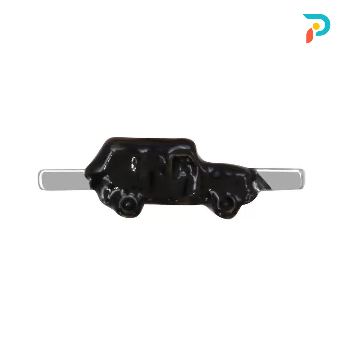 Black Car Charm — Silver