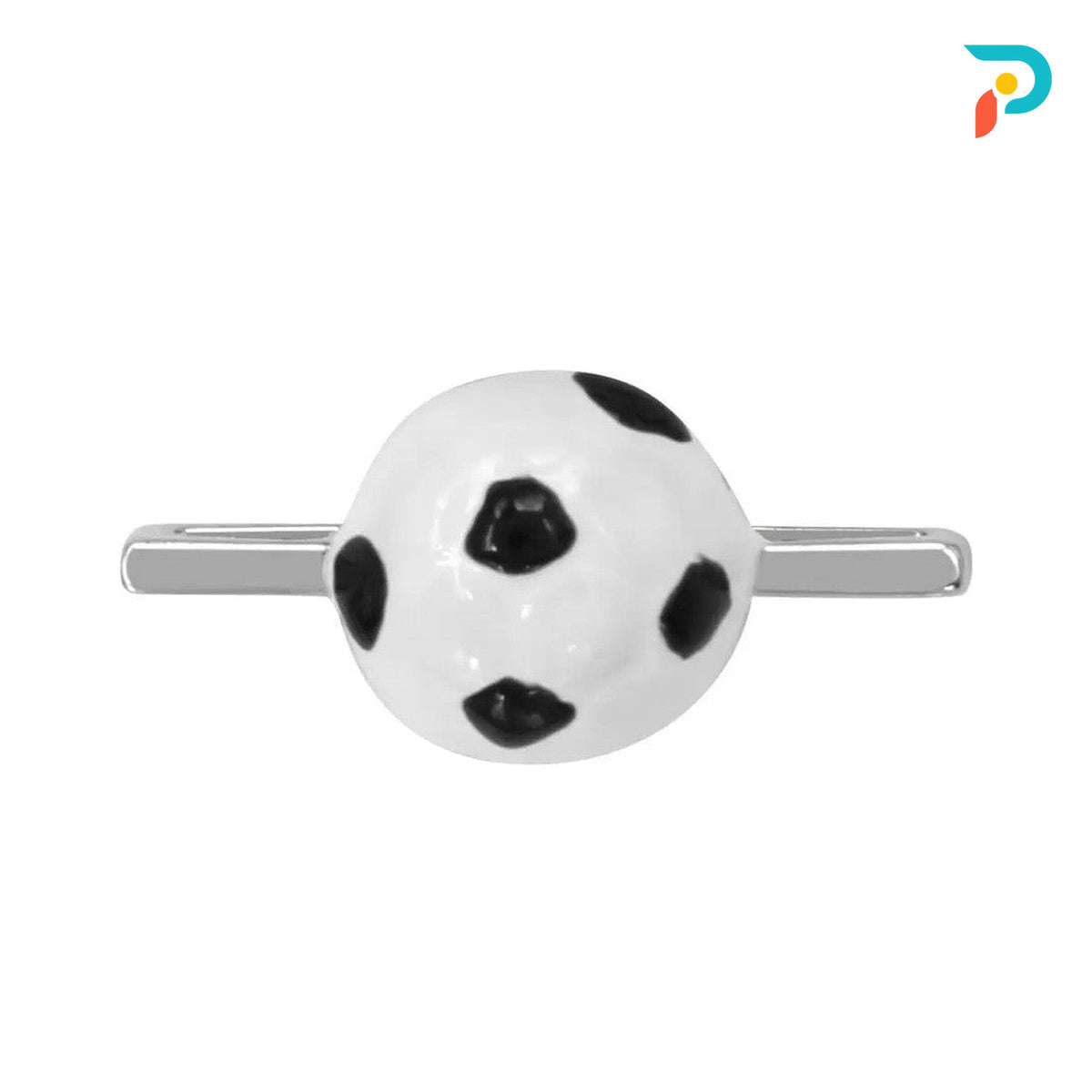 Football Charm — Silver